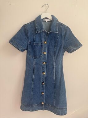 English Factory Denim Button-Up Dress